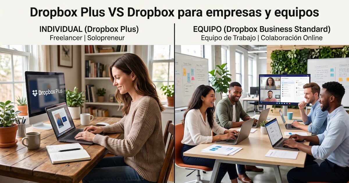 Dropbox plus VS Dropbox para empresas y equipos, ¿Cu&aacute;l elegir?