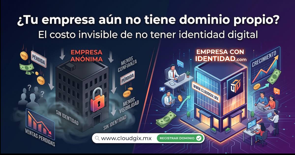 ¿Tu empresa aún no tiene dominio propio? El costo invisible de no tener identidad digital 
